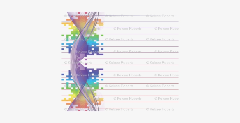 Pixel Rainbow Pinstripe Border Print Back - Pixel, transparent png download