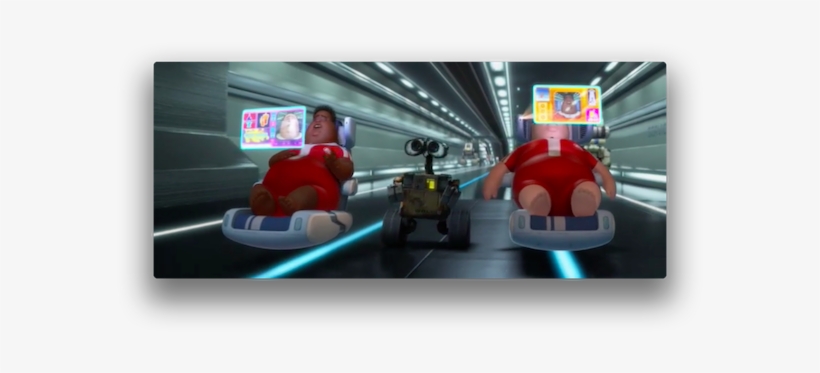 In Her Analysis Of The Film In Which Wall E Stars As - Wall E Large People, transparent png download
