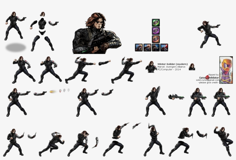 Click For Full Sized Image Winter Soldier - Winter Soldier Avengers Alliance Png, transparent png download
