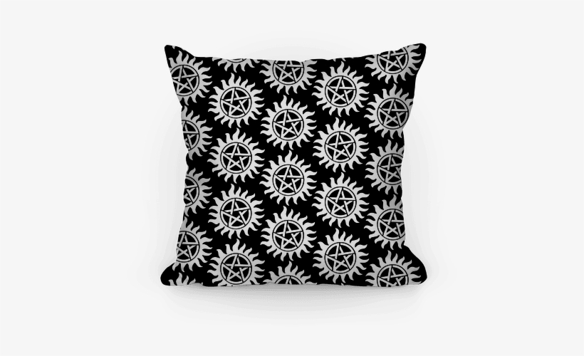 Supernatural Anti-possession Symbol Pattern Pillow - Glow In The Dark Supernatural Anti-possession Button, transparent png download