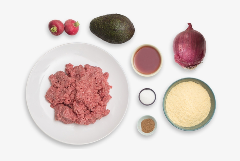 Beef Arepas With Pickled Onion, Avocado & Radishes - Pickled Onion, transparent png download