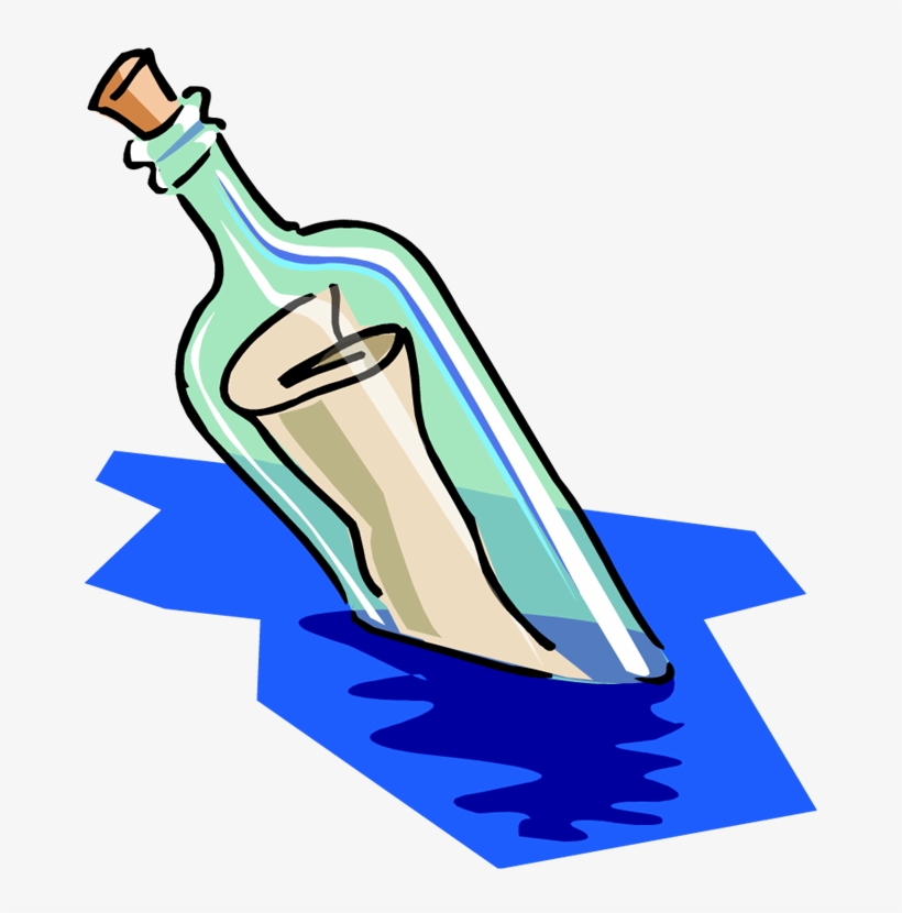 Image Freeuse Library Conventional Wisdom - Letter In A Bottle Clipart, transparent png download