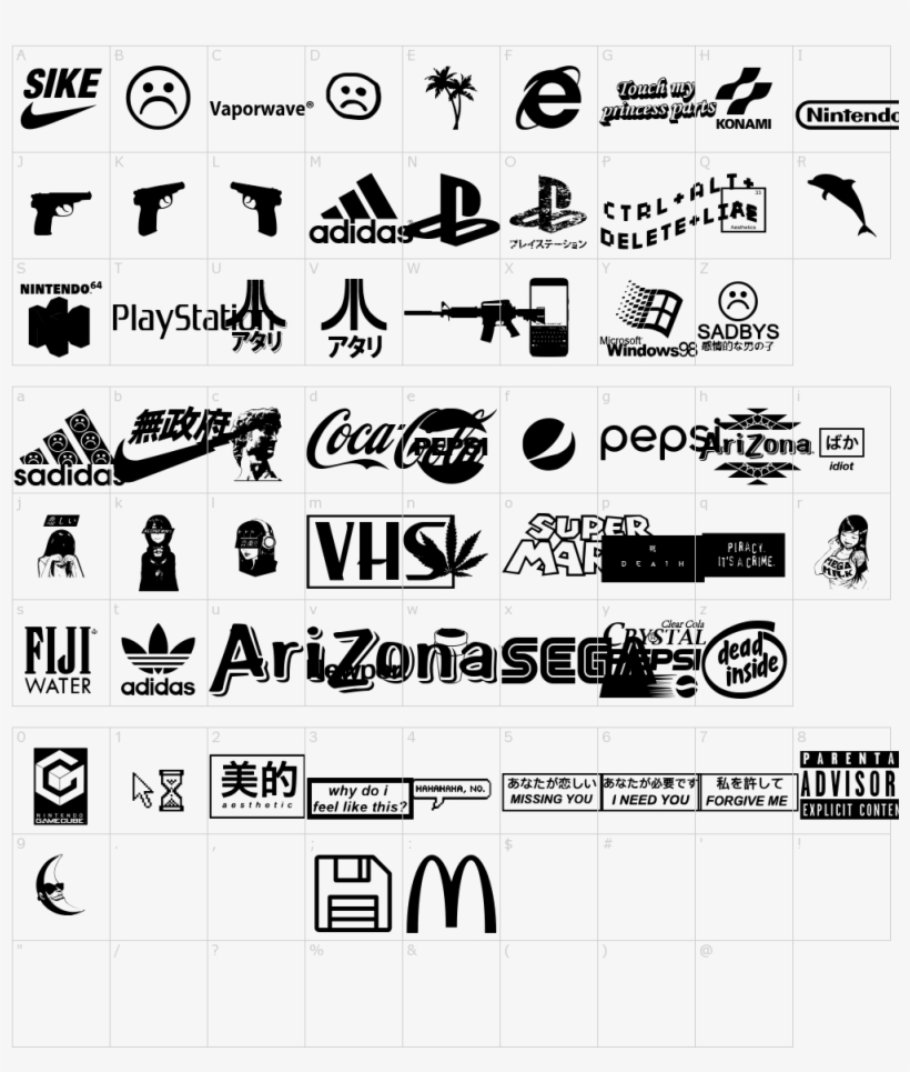 Vaporwave Font - Font, transparent png download