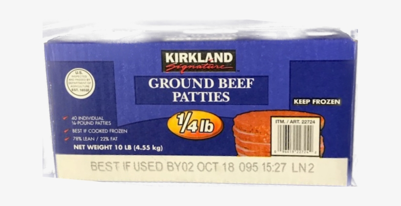 Ground Beef Patties 40ct Af Req - Kirkland Laxaclear, 30 Daily Doses, Polyethylene Glycol, transparent png download