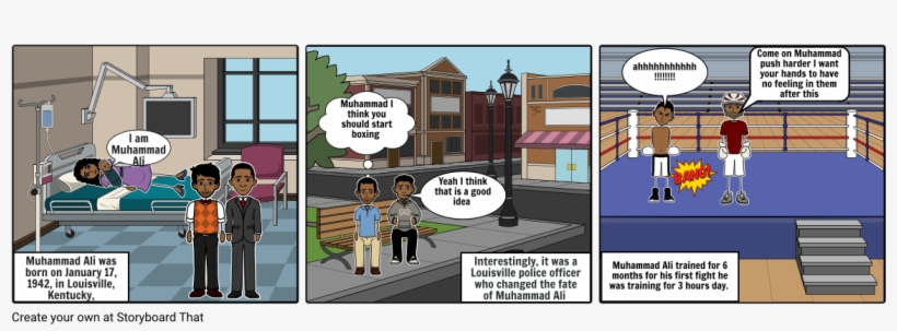 Biography Of Muhammad Ali - Cartoon, transparent png download