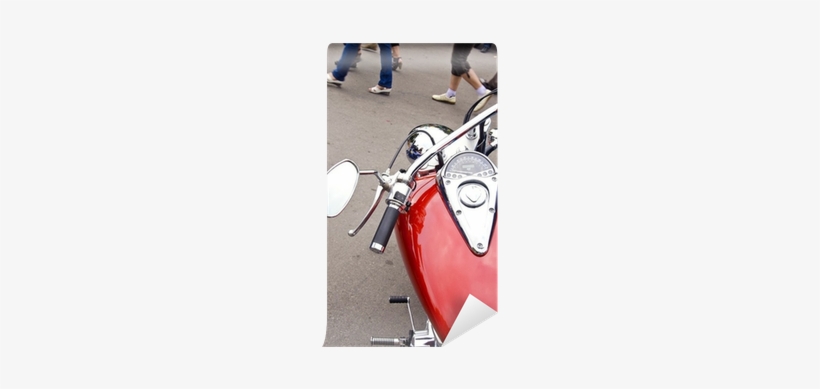 Choper Shiny Motorcycle Speedometer Red Fuel Tank Wall - Motorcycle, transparent png download
