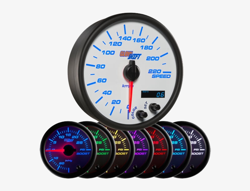 Speedometer Download Transparent Png Image - Glowshift Gps Speedometer, transparent png download