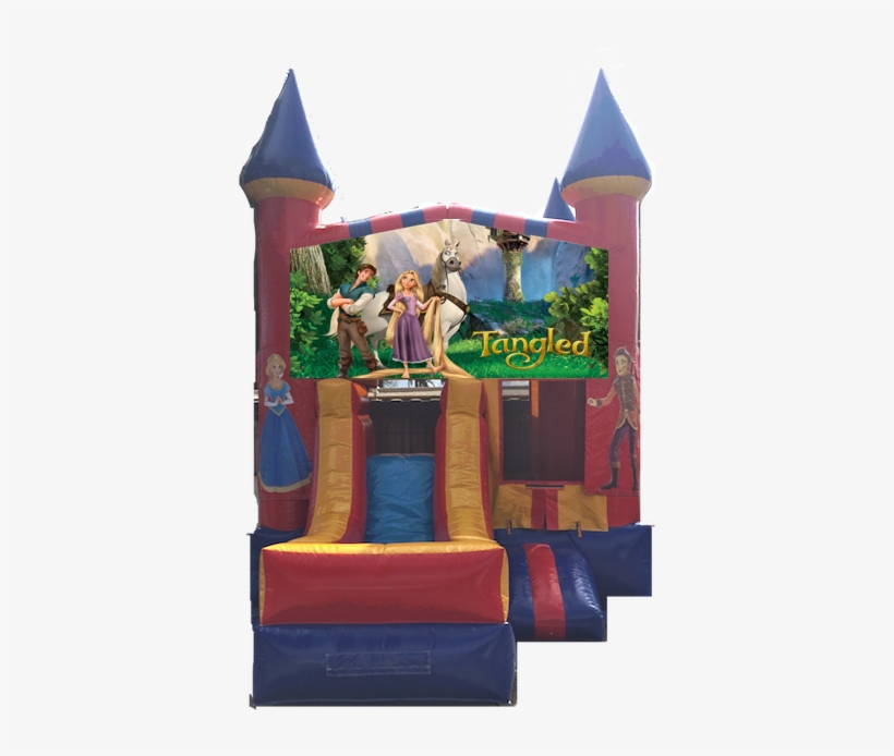 Combo Castle Front Slide Tangled $150 - Portable Network Graphics, transparent png download