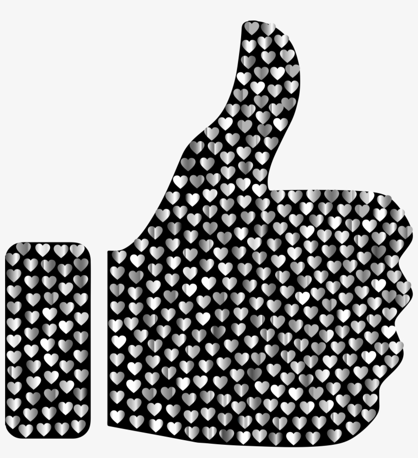 This Free Icons Png Design Of Prismatic Hearts Thumbs, transparent png download
