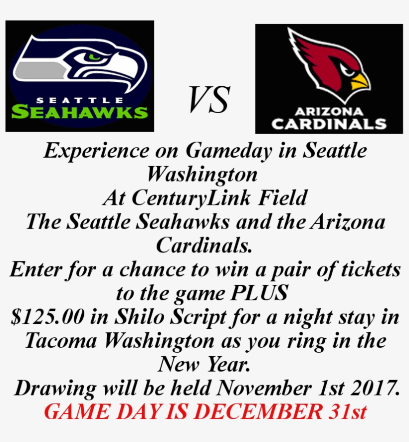 Seahawks Contest Page - Arizona Cardinals, transparent png download