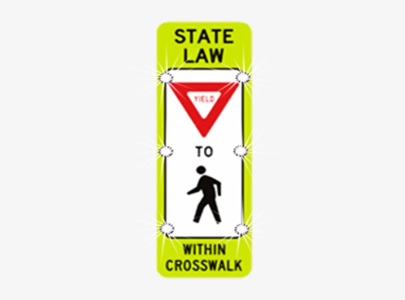 Image Logo For Lighted Roadway Signs - Stop For Pedestrians Sign, transparent png download