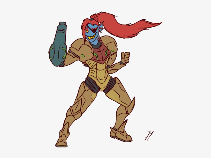 Ravioli, Draw Undyne As Samus Aran - Undyne Samus, transparent png download