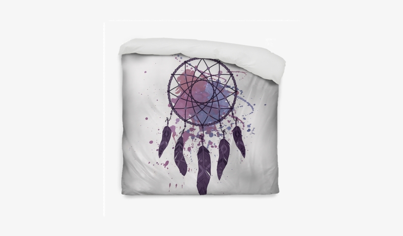 Vector Illustration Of Dream Catcher With Watercolor - Poster Traumfänger, transparent png download
