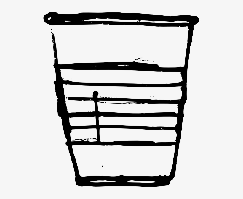 Banner Black And White Stock Plastic Medium Image Png - Big Cup Clip Art, transparent png download