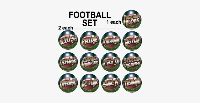 Full Color Football Award Decals - 226 Dermacol, transparent png download