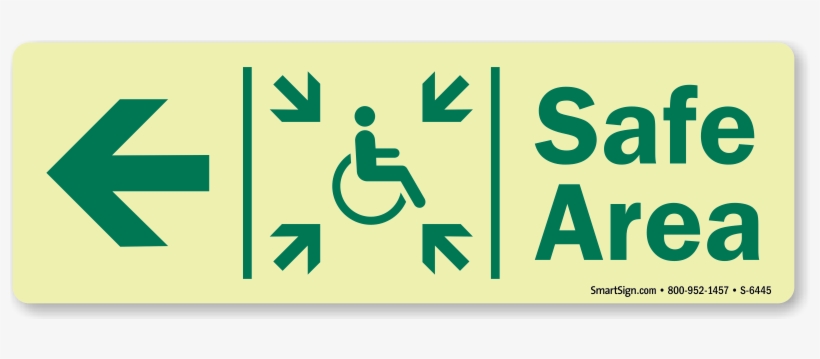 Glowsmart™ Directional Exit Sign, Handicap Area Sign - Exit Sign, transparent png download