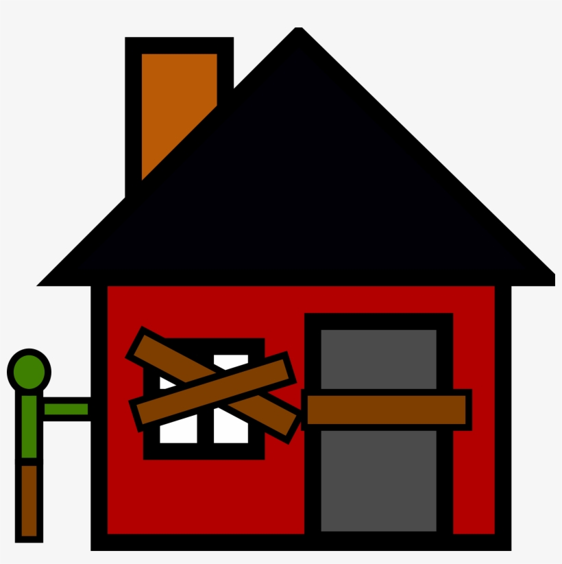 Foreclosure Abandoned Home - House Clip Art, transparent png download