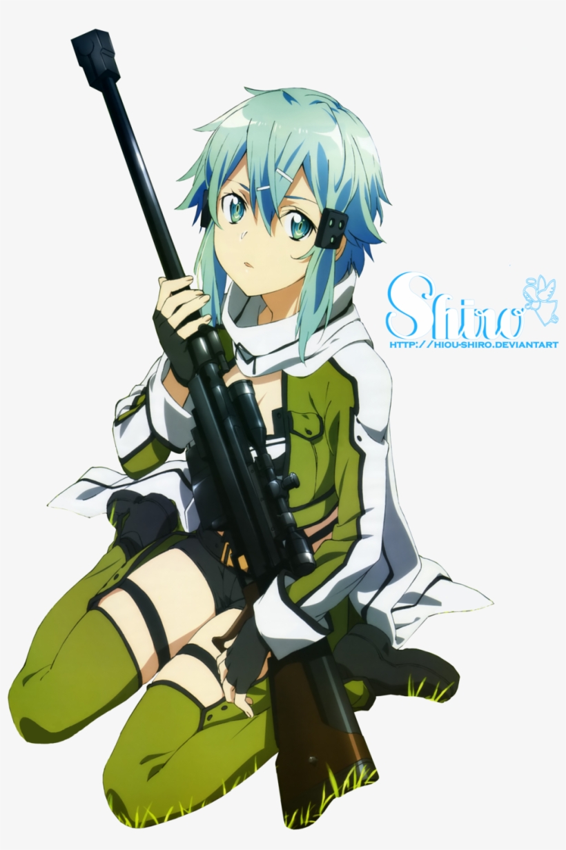 Sinon Transparent Neko - Shiro Sword Art Online, transparent png download