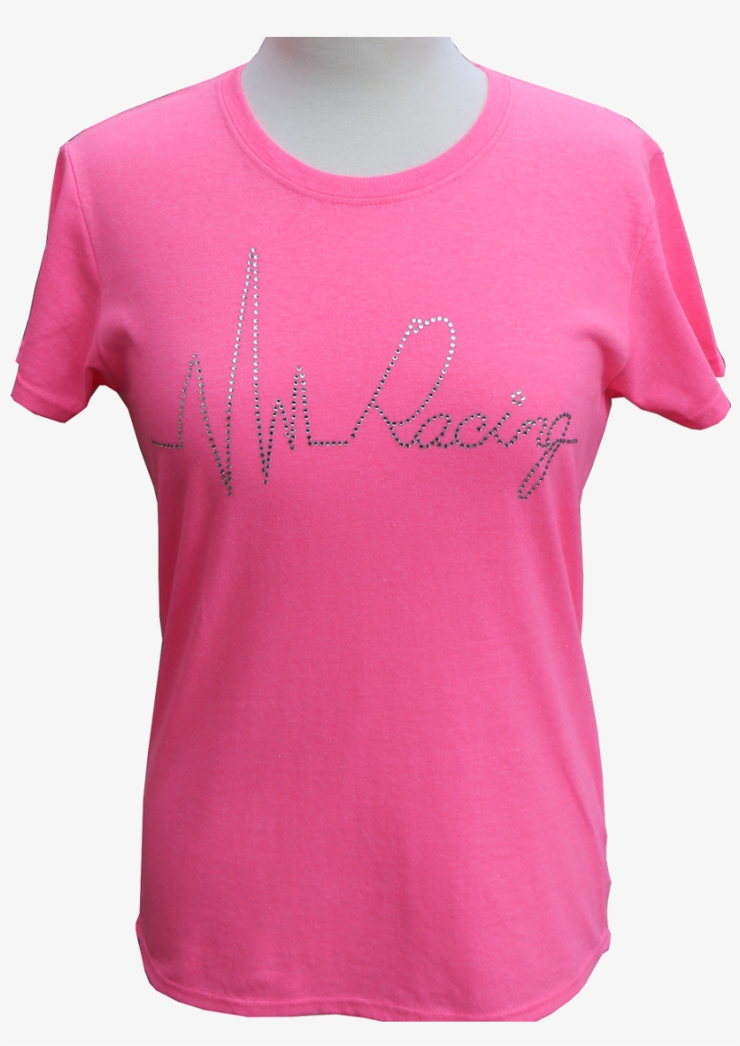 Heart Beat Of Racing / Rhinestones / Crew Neck & T's - Active Shirt, transparent png download