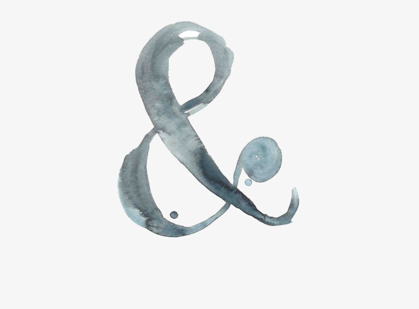And Watercolor - Watercolor Ampersand Png, transparent png download