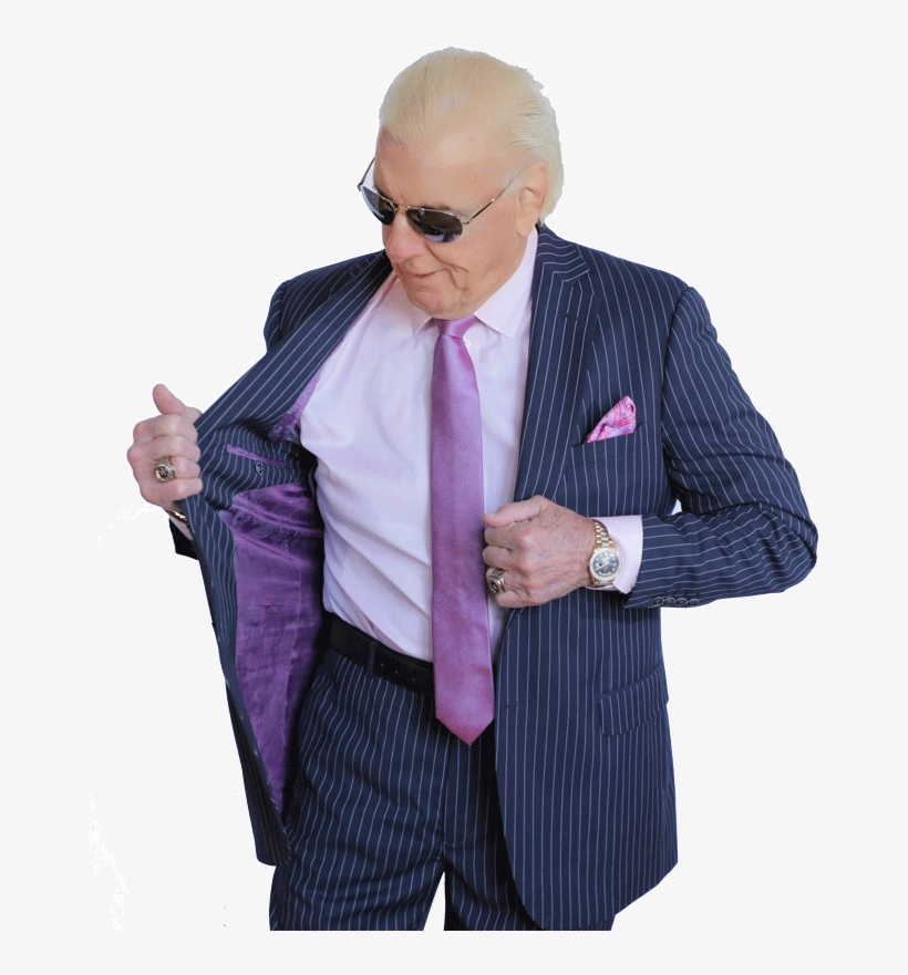 Navy Pinstripe Ric Flair Collection Two Piece Custom - Ric Flair Suit, transparent png download