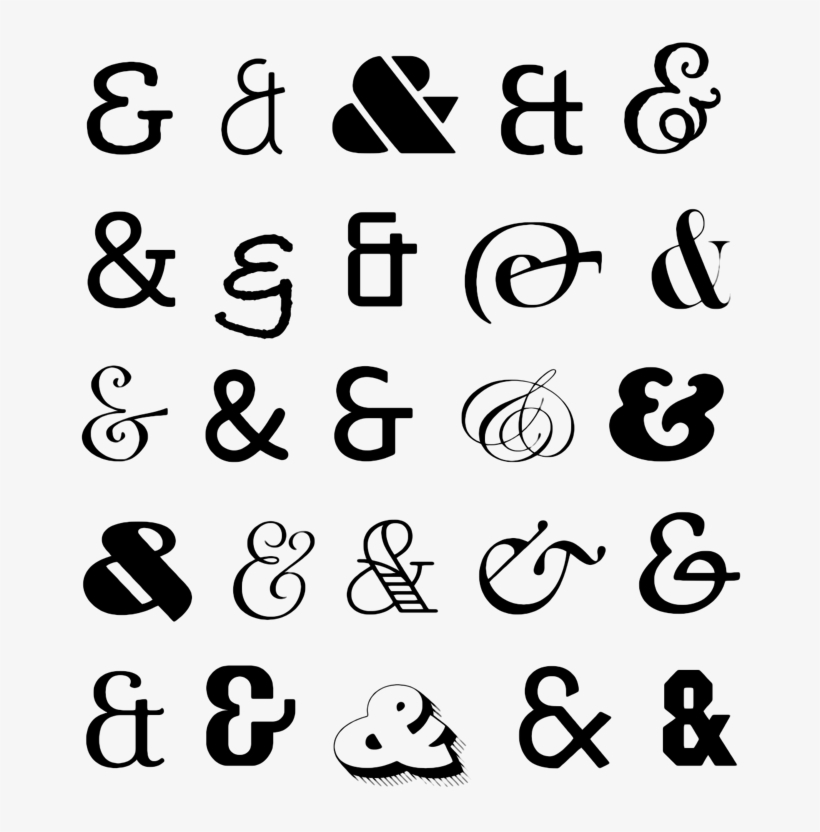 The E And T In The Ampersand - Black-and-white, transparent png download