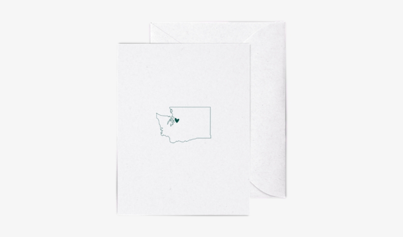 I Heart Seattle A2 Letterpress Cards - Envelope, transparent png download