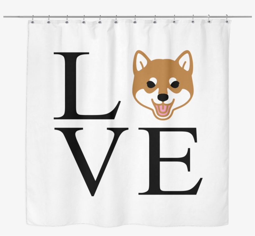 Shiba Inu Love Shower Curtain - Delta Sigma Theta Love, transparent png download
