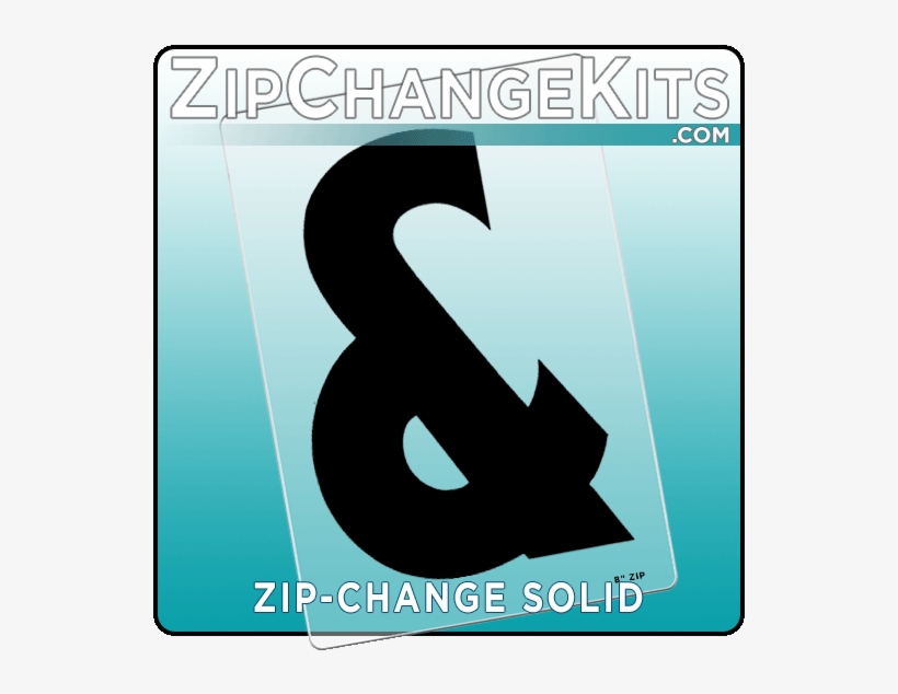 Picture Of Zip Solid 4" Ampersand - Ampersand, transparent png download