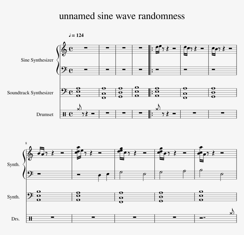 Unnamed Sine Wave Randomness Sheet Music 1 Of 3 Pages - Sheet Music, transparent png download