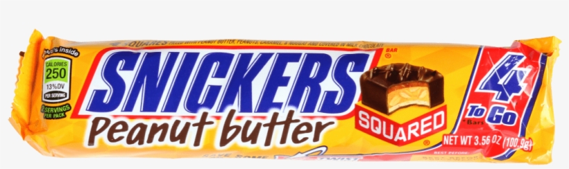 Snickers Peanut Butter Squared To Go Bars Oz Hangry - Snickers Squared Peanut Butter Candy Bars - 18 Count,, transparent png download