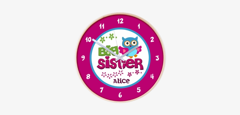 Kids Clock Owl Personalized Kids Bedroom Wooden Wall - Spline Drive Guard Sprocket, transparent png download