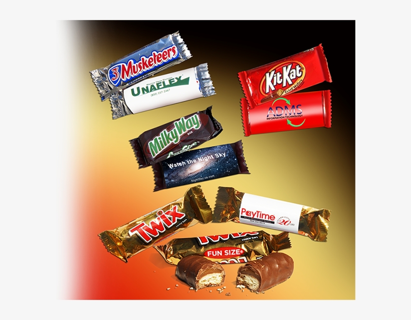 Custom-wrapped Snacksize Bars - Fun Size Candy Wrapper, transparent png download