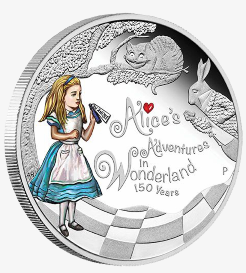 Disney Alice In Wonderland Silver Coin, transparent png download