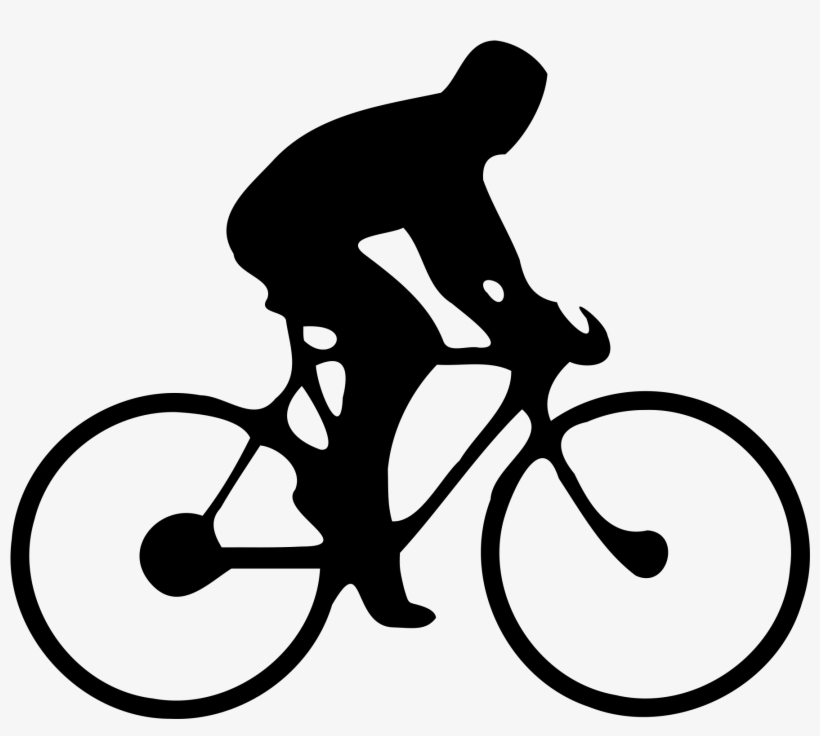 Banner Free Clipart Bicycle Rider - Bicycle With Rider, transparent png download