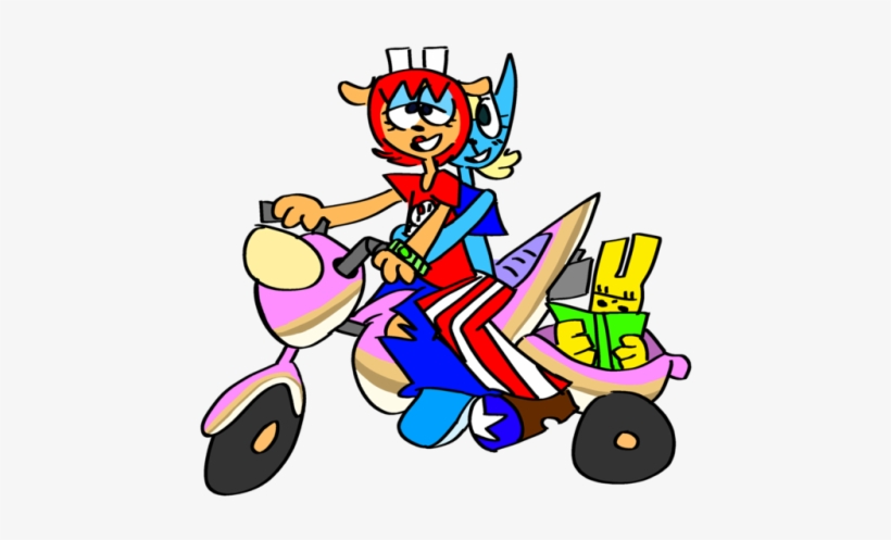 Reminder That Lammy Has A Motorcycle And She Likes - Cartoon, transparent png download