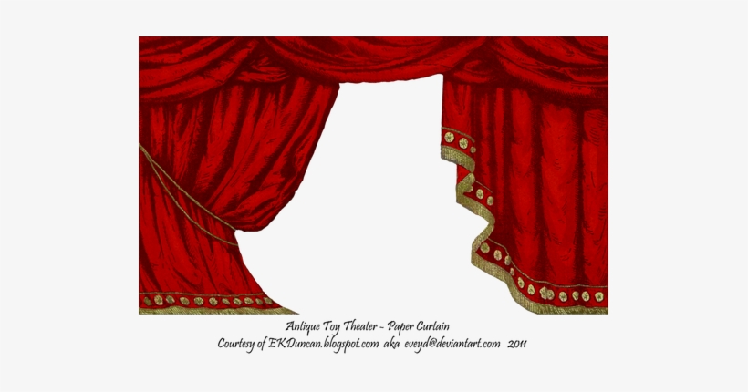 Red Toy Theater Curtain By Eveyd - Toy Theater Curtains, transparent png download