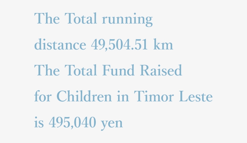 The Total Running Distance 49,504 - Timor-leste, transparent png download