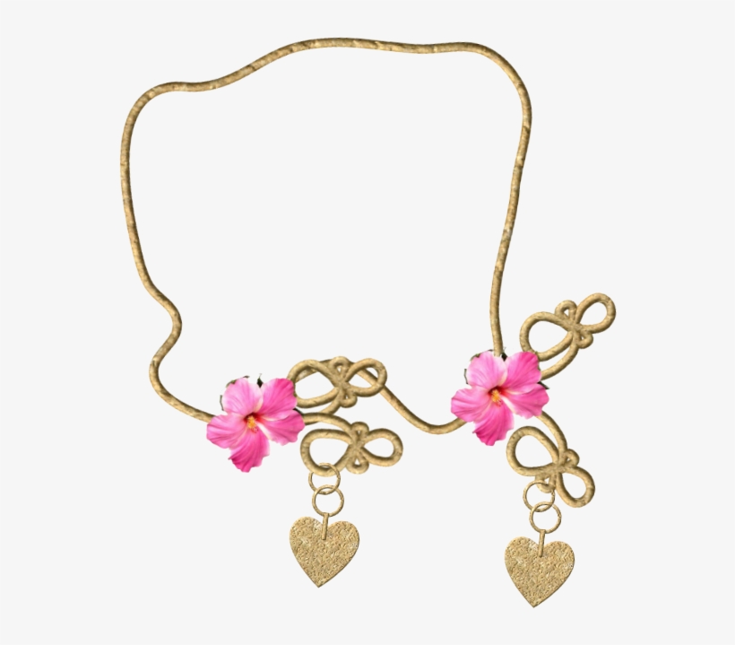 Yellow Pearl Necklace - De Cadre Avec Fleurs, transparent png download