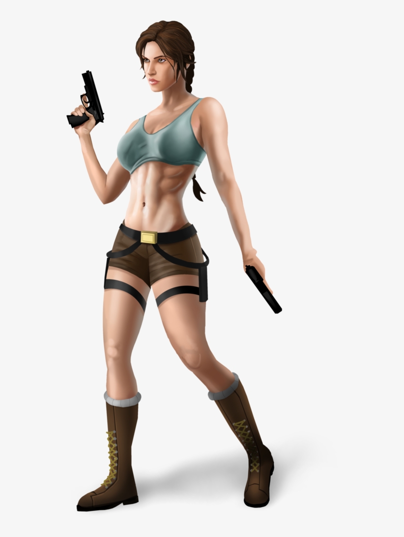 Download - Lara Croft Drawing Transparent Background, transparent png download