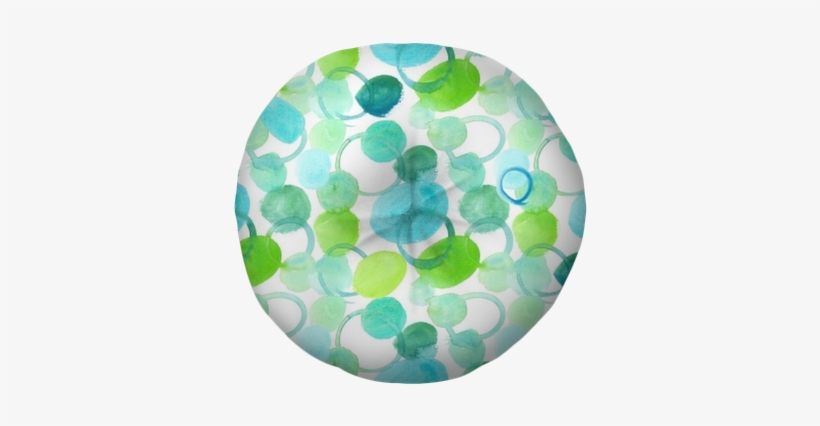 Seamless Pattern With Green And Turquoise Blue Bubbles - Burbujas De Colores Acuarela, transparent png download
