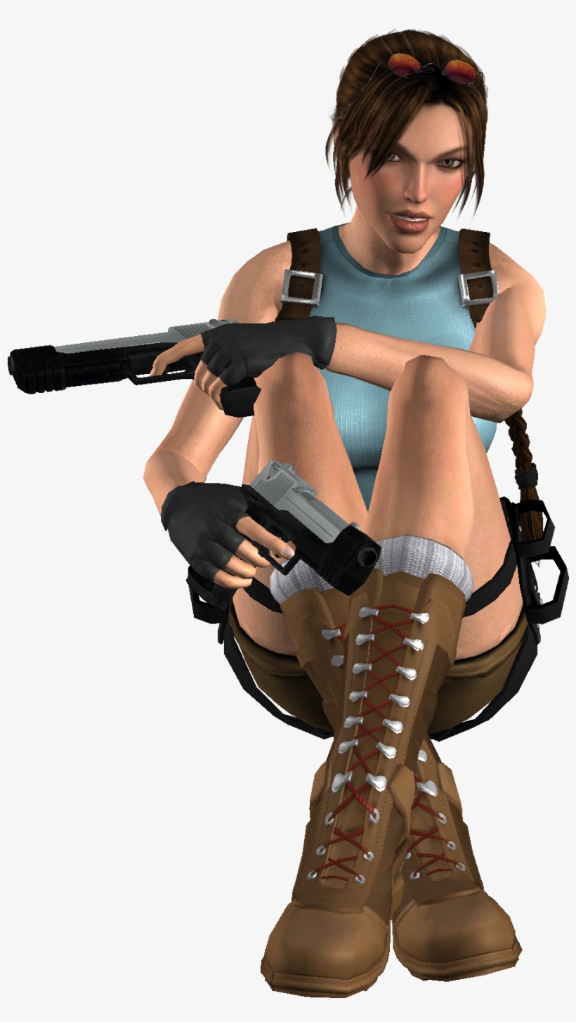 Lara Croft Sitting, transparent png download