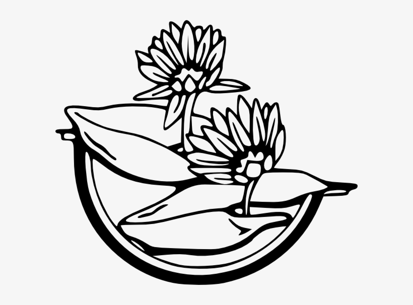 Water Lily Svg Clip Arts 600 X 526 Px, transparent png download