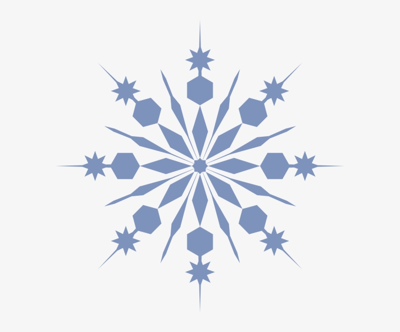 Snowflake Clip Art At Clker - Snowflake Blue Clip Art, transparent png download