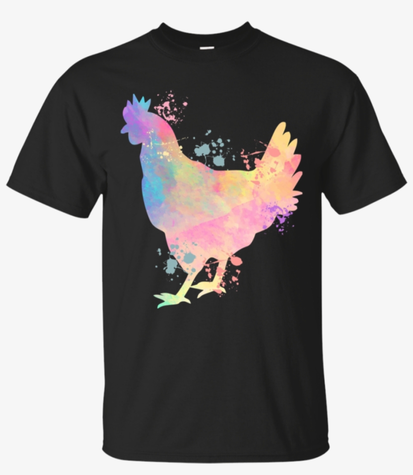 Chicken Watercolor Splash Animal Lover Apparel - Shirt, transparent png download