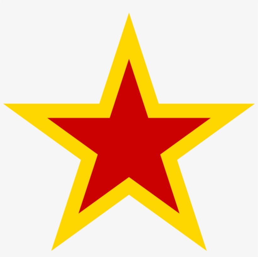 Urss Aviation Yellow Bordered Red Star - Yellow And Red Star, transparent png download