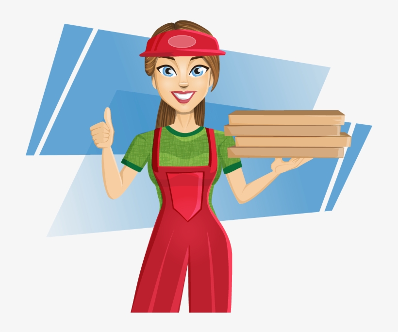 28 Collection Of Girl Civil Engineer Clipart High Quality - Pizza Delivery Girl Clipart, transparent png download
