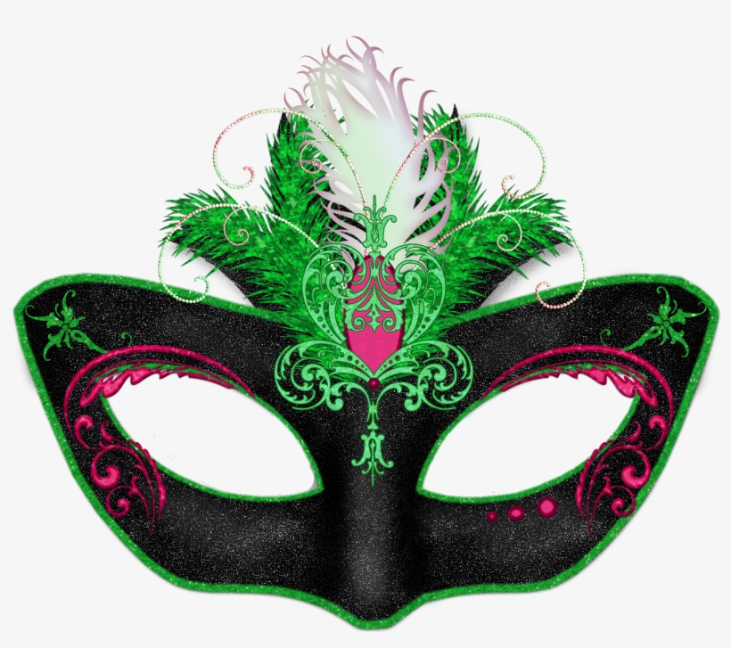 February 2014 Png Download - Green Masquerade Mask Png, transparent png download