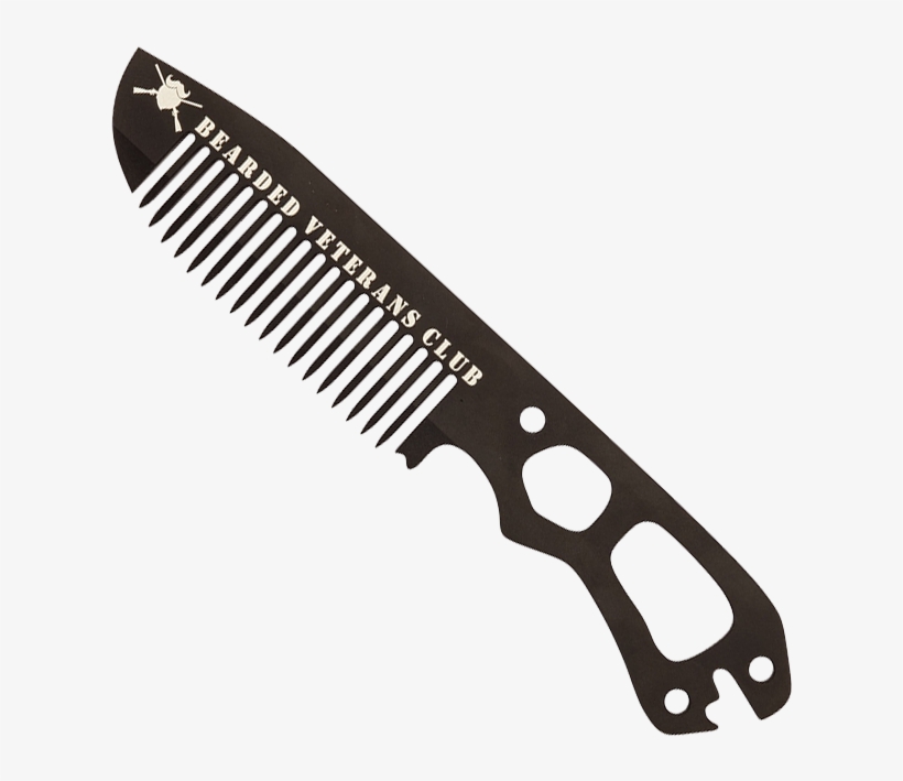 Bearded Veterans Club Combat Comb - Ka-bar Bk11 Becker Necker, transparent png download