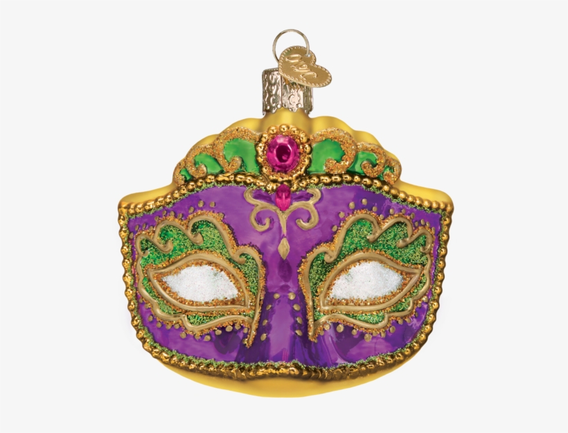 Mardi Gras Mask Ornament - Old World Christmas Pacific Blue Tang Tropical Fish, transparent png download